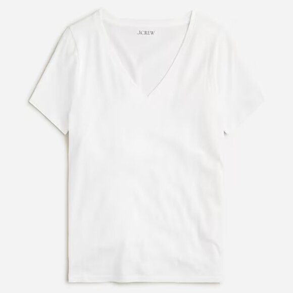 J.Crew Vintage Jersey Classic Fit V-neck Tee, XL, Brand New with Tags! White - Picture 1 of 1
